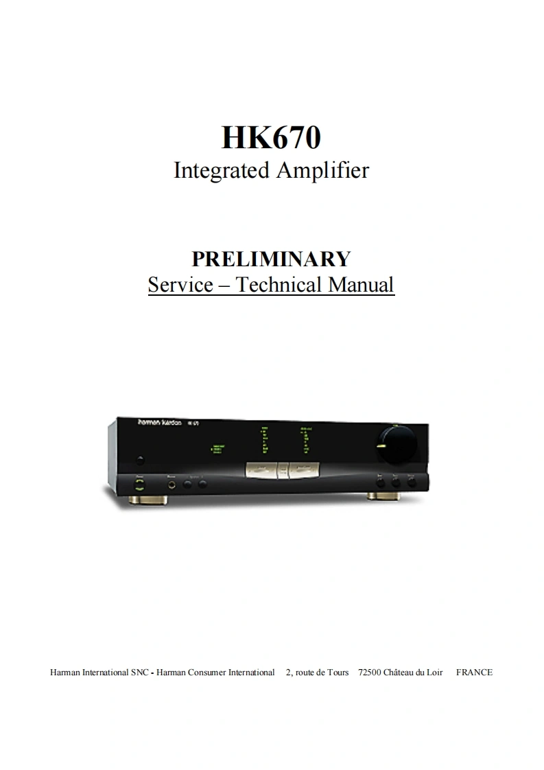 哈曼卡顿Harman-Kardon-670-A-维修手册