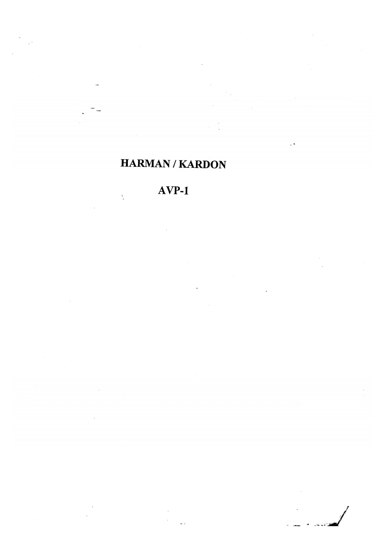 哈曼卡顿Harman-Kardon-AVP-1-维修手册