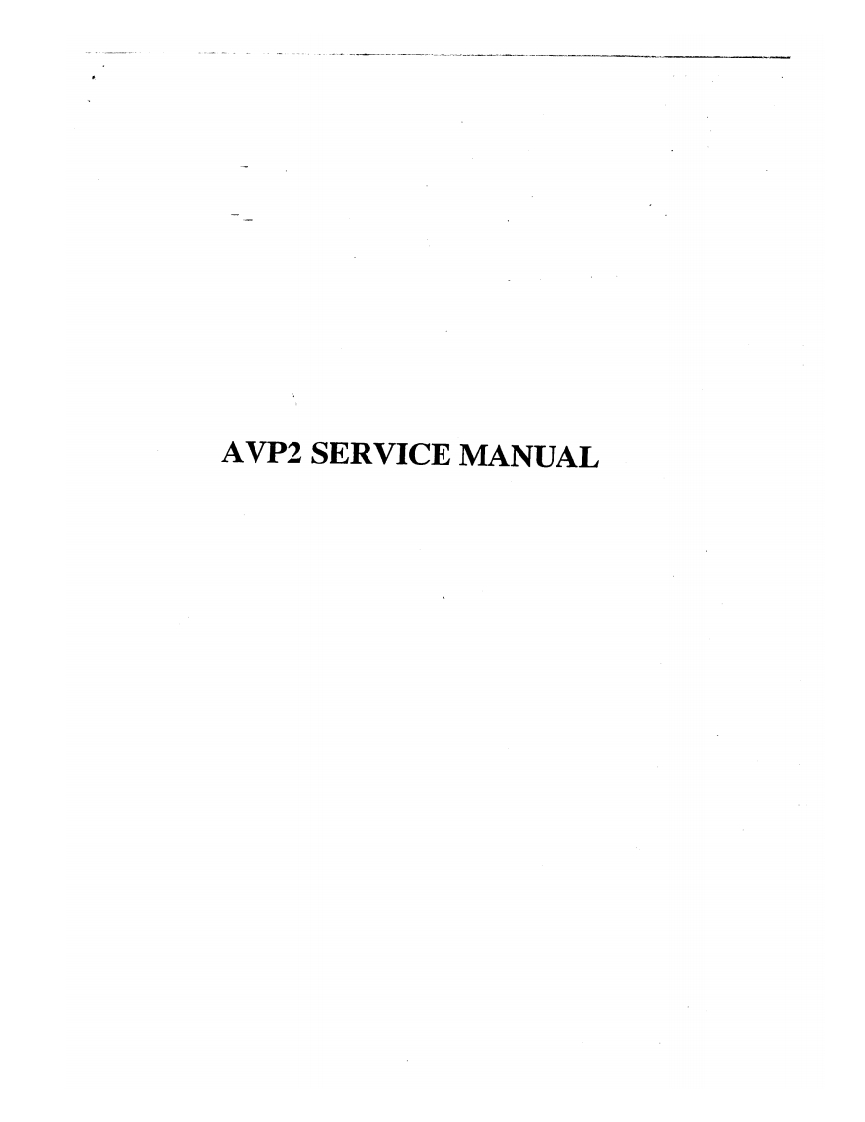 哈曼卡顿Harman-Kardon-AVP-2-维修手册