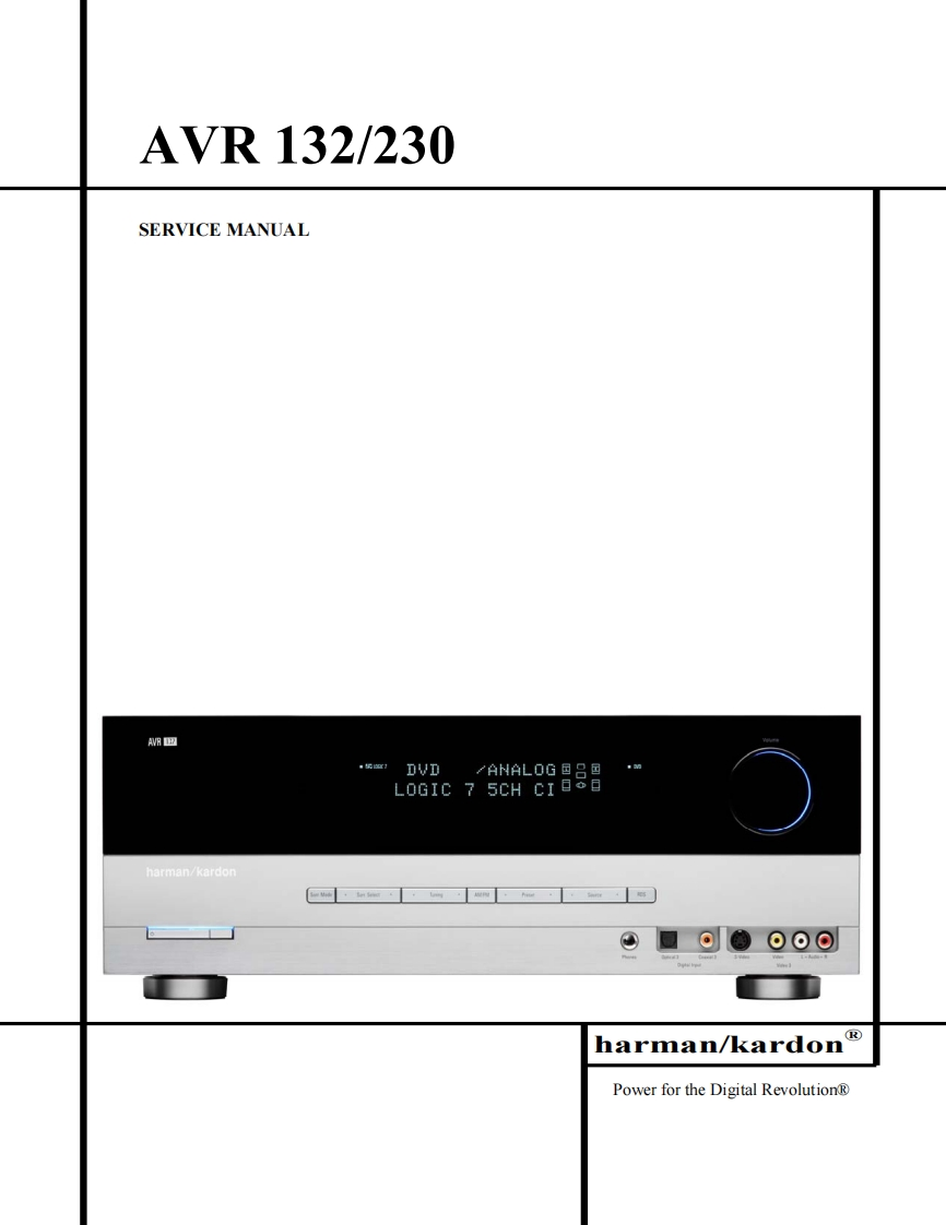 哈曼卡顿Harman-Kardon-AVR-132-230-维修手册