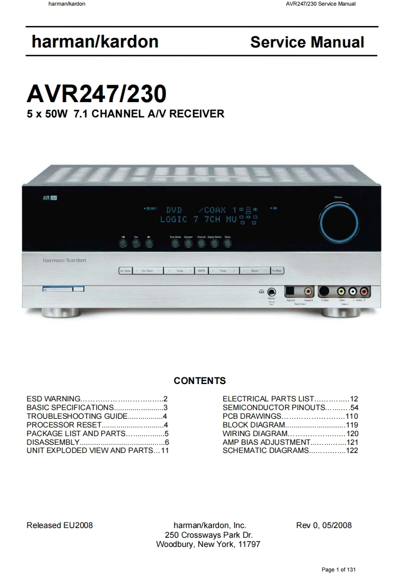 哈曼卡顿Harman-Kardon-AVR-247-230-维修手册