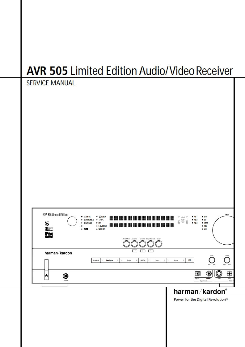 哈曼卡顿Harman-Kardon-AVR-505-维修手册