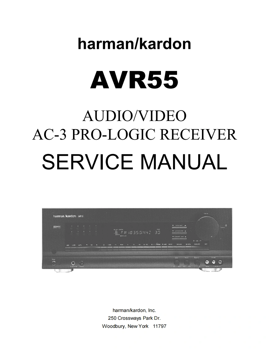 哈曼卡顿Harman-Kardon-AVR-55-维修手册