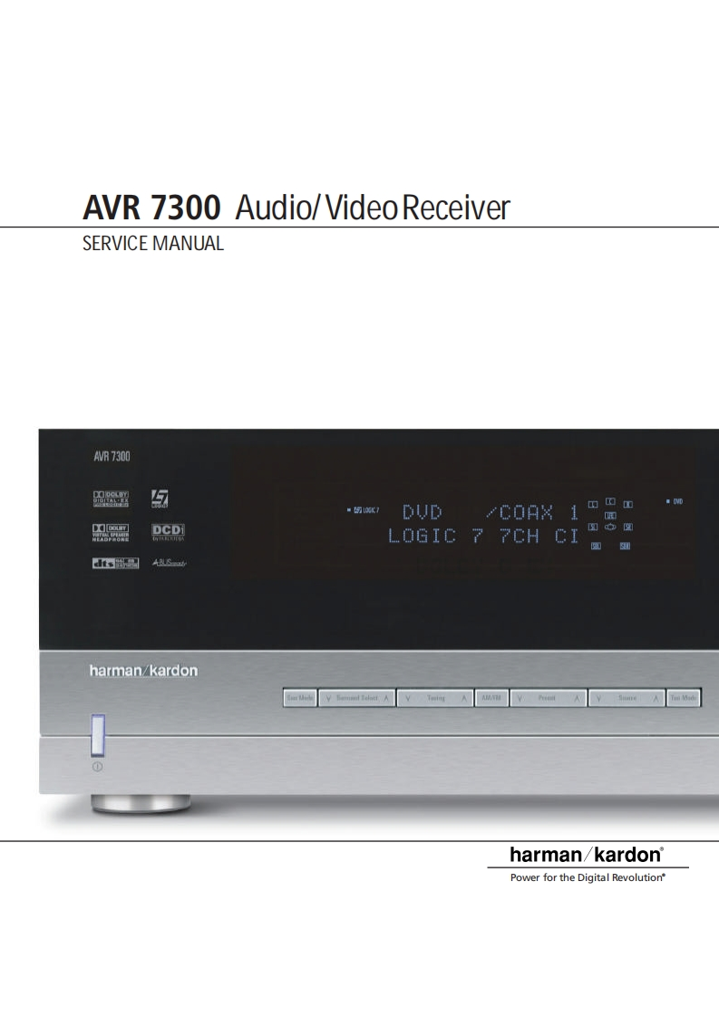 哈曼卡顿Harman-Kardon-AVR-7300-维修手册