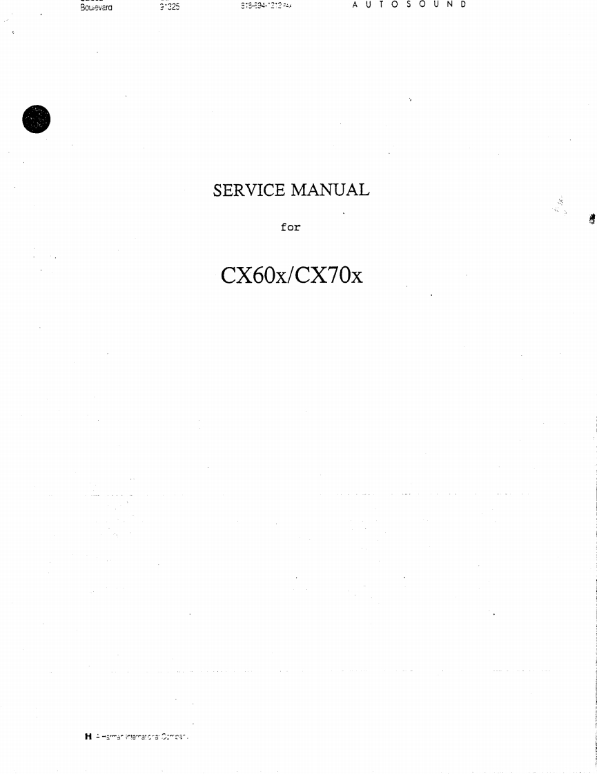 哈曼卡顿Harman-Kardon-CX-60-X-维修手册