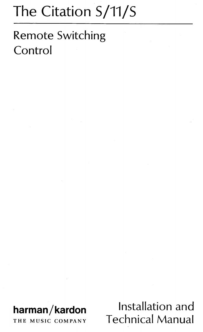 哈曼卡顿Harman-Kardon-Citation-S-11-S-维修手册