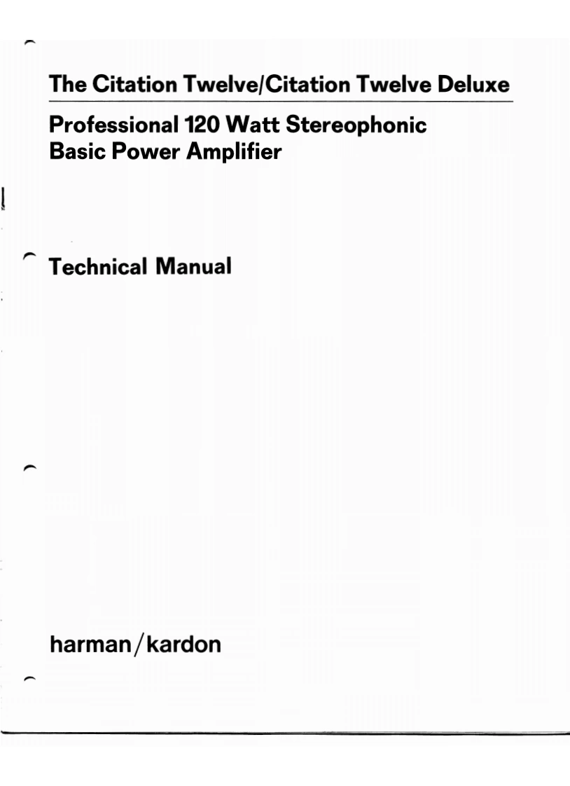 哈曼卡顿Harman-Kardon-Citation-Twelve-维修手册