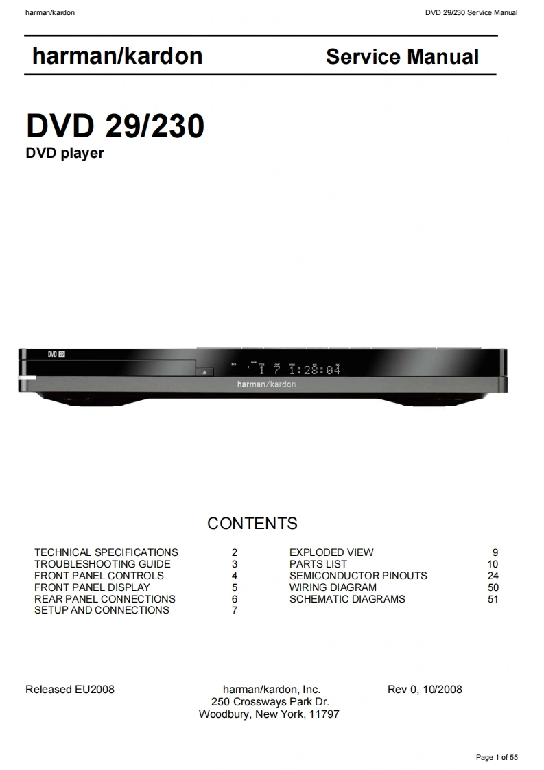 哈曼卡顿Harman-Kardon-DVD-29-230-维修手册