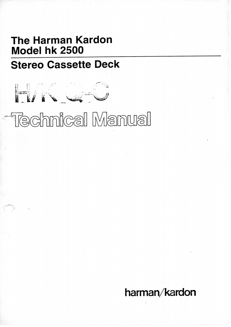 哈曼卡顿Harman-Kardon-HK-2500-维修手册
