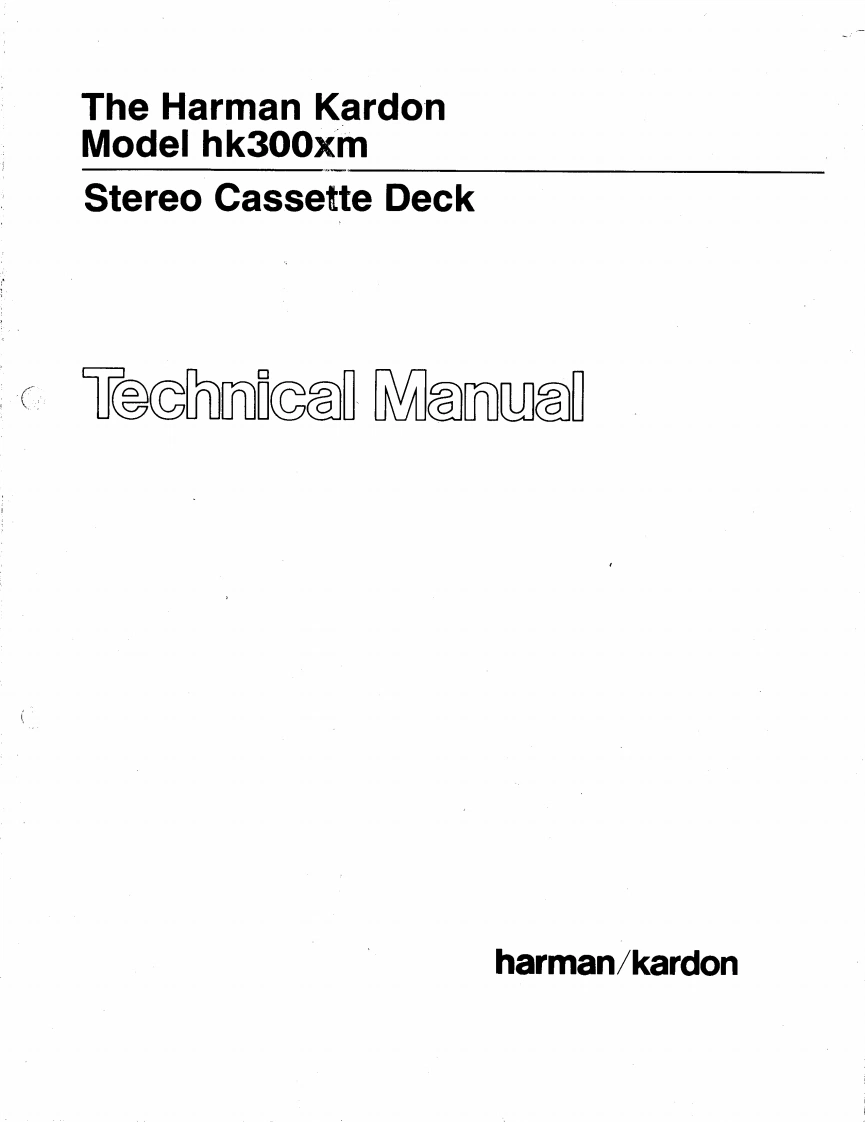 哈曼卡顿Harman-Kardon-HK-300-XM-维修手册