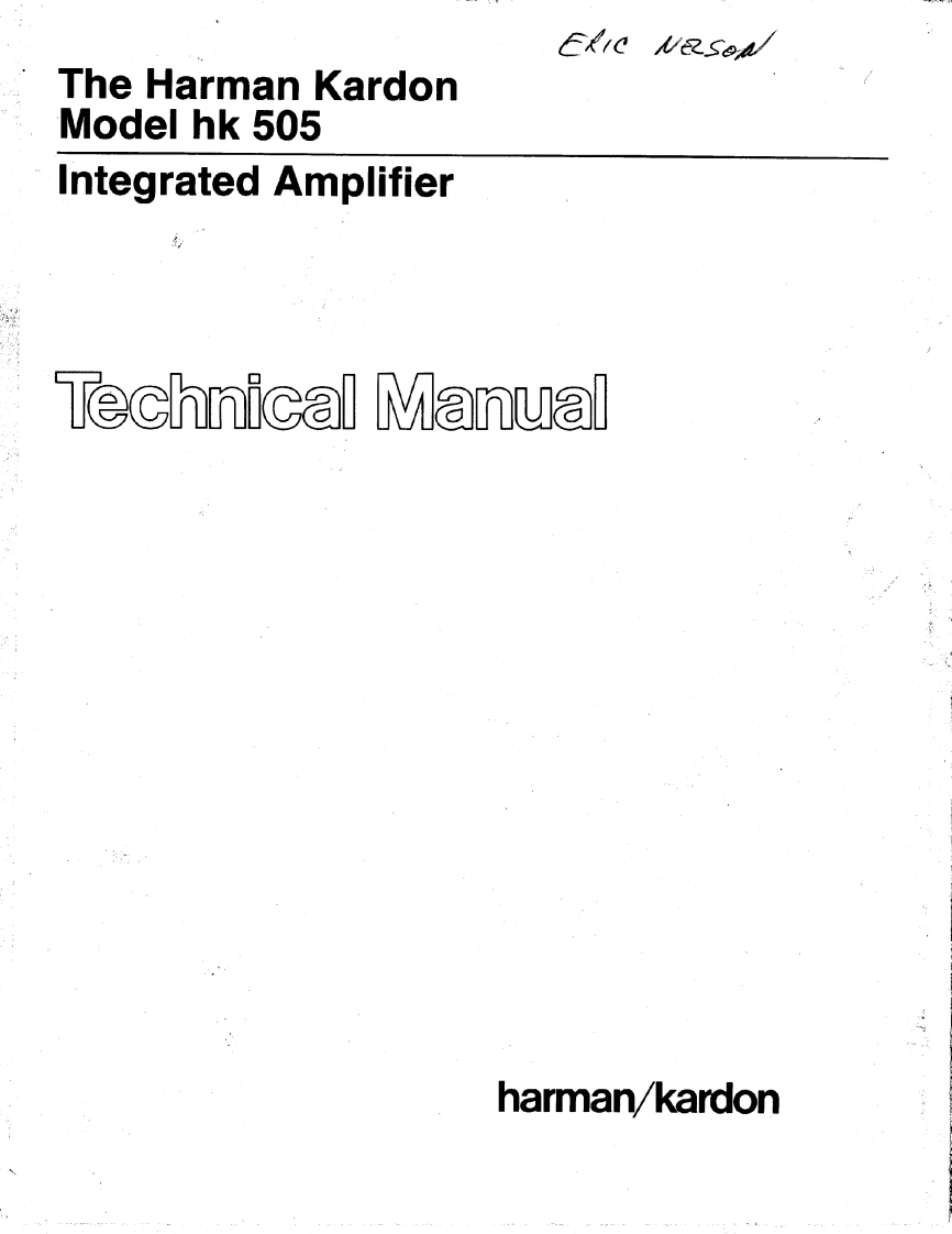 哈曼卡顿Harman-Kardon-HK-505-维修手册
