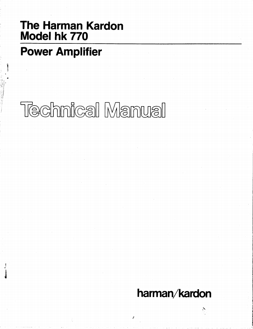 哈曼卡顿Harman-Kardon-HK-770-维修手册