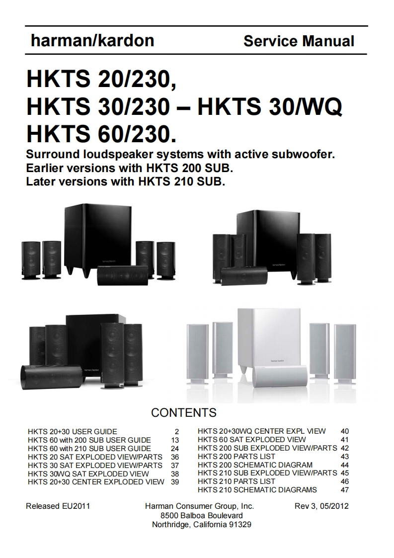 哈曼卡顿Harman-Kardon-HKTS-30-230-维修手册