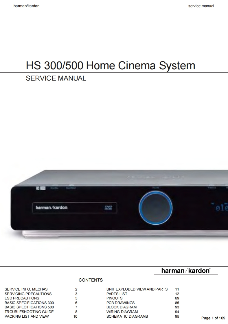 哈曼卡顿Harman-Kardon-HS-300-维修手册