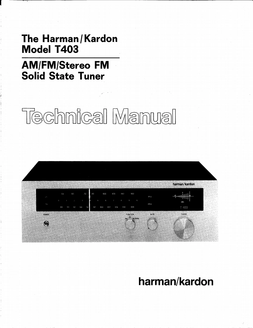 哈曼卡顿Harman-Kardon-T-403-维修手册
