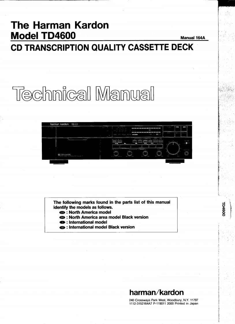 哈曼卡顿Harman-Kardon-TD-4600-维修手册