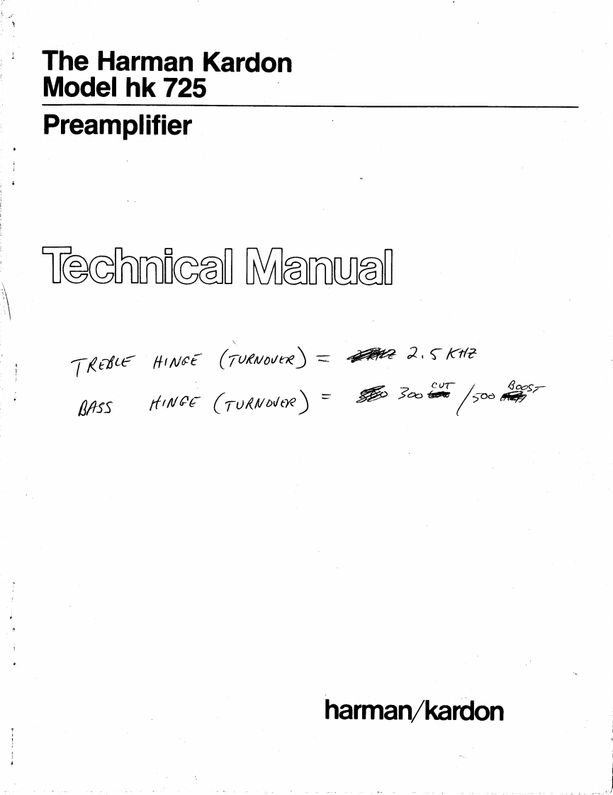 哈曼卡顿hk725-维修手册