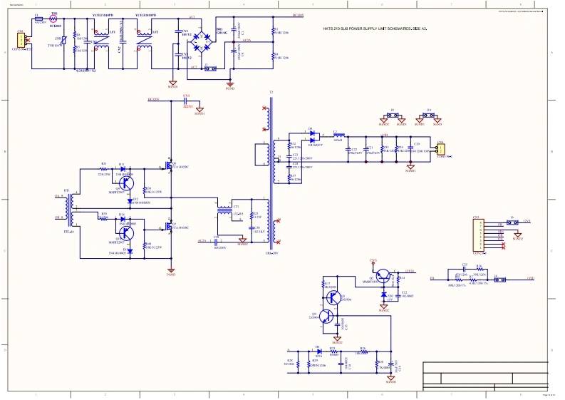 哈曼卡顿低音炮HKTS210维修图纸原理图