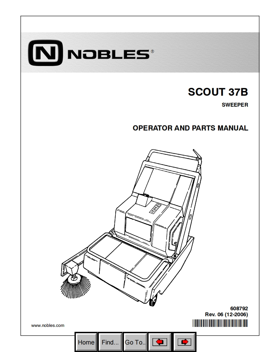 坦能清洗机洗地机Nobles_Scout_37B_Parts_and_Operator_Manual维修手册含电器原理图-找手册网