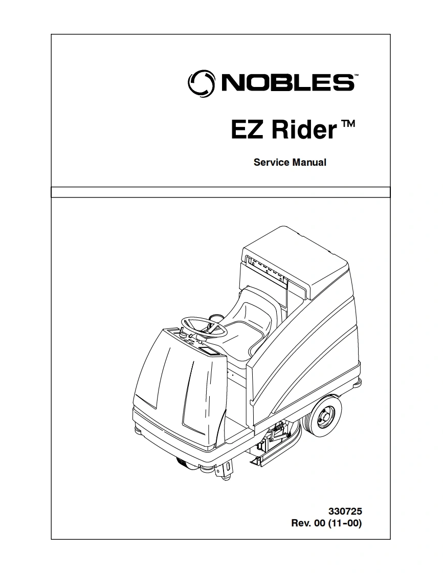 坦能清洗机洗地机nobles-ez-rider-ride-on-floor-scrubber-service-manual维修手册含电器原理图-找手册网