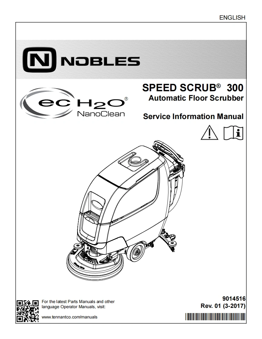 坦能清洗机洗地机nobles-ss300-walk-behind-floor-scrubber-service-manual维修手册含电器原理图-找手册网