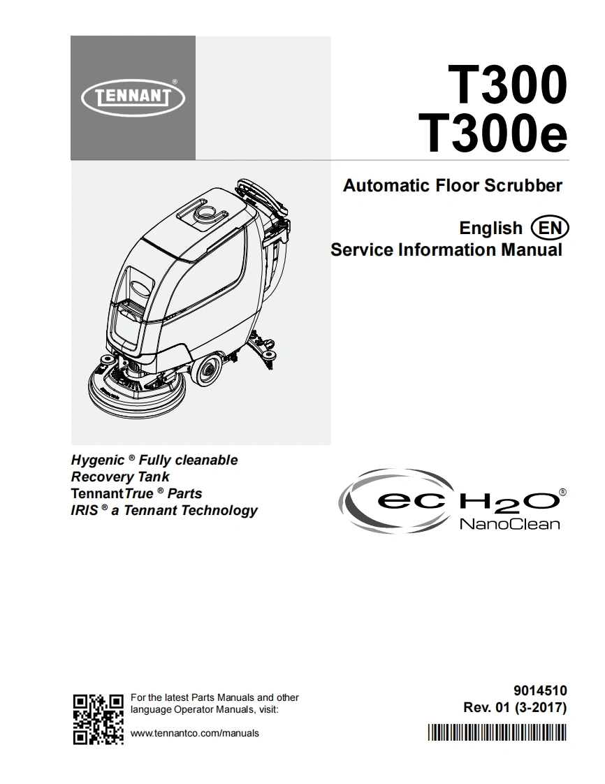 坦能清洗机洗地机t300-service-manual维修手册含电器原理图-找手册网