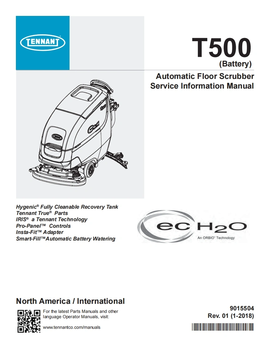 坦能清洗机洗地机t500-service-manual维修手册含电器原理图-找手册网