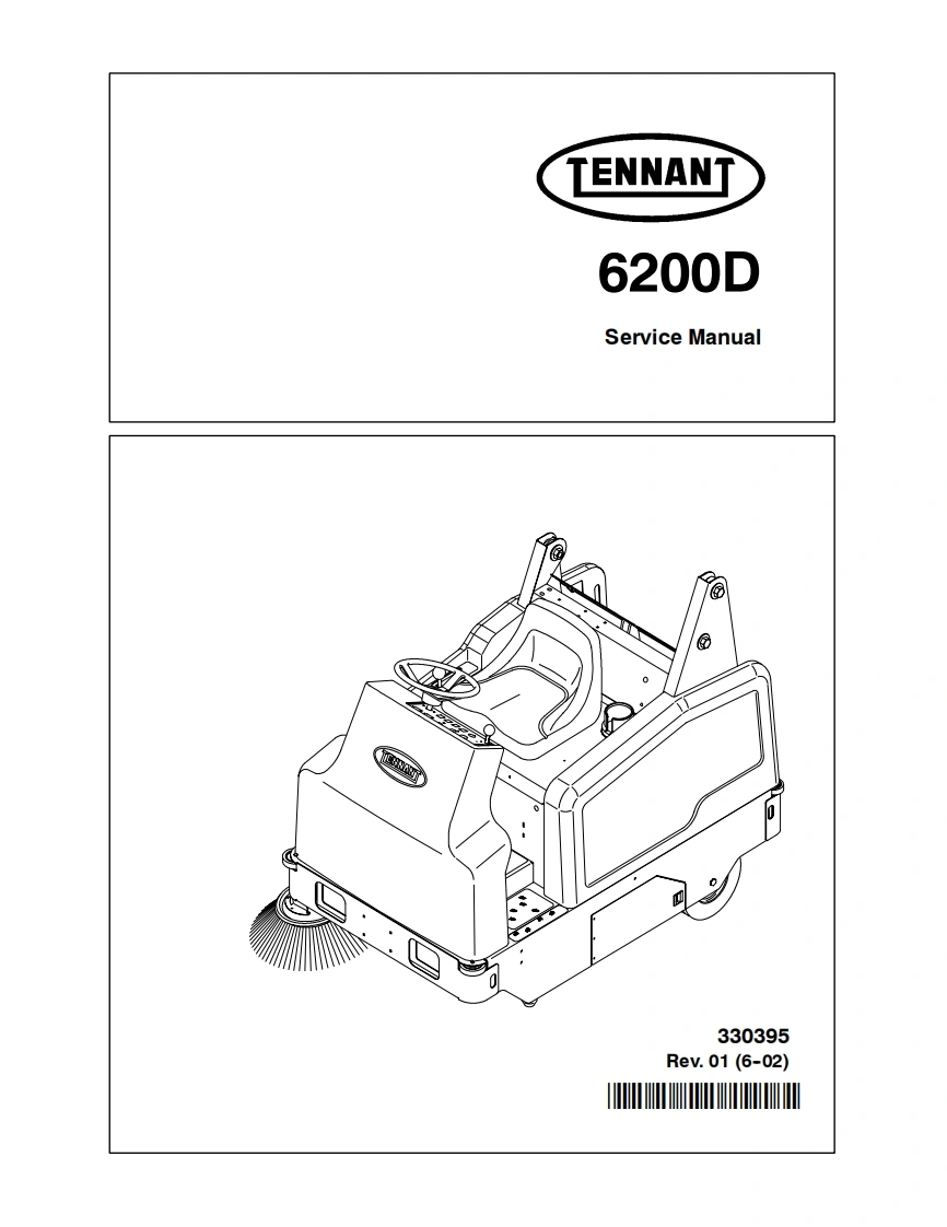 坦能清洗机洗地机tennant-6200-diesel-rider-floor-sweeper-service-manual维修手册含电器原理图-找手册网