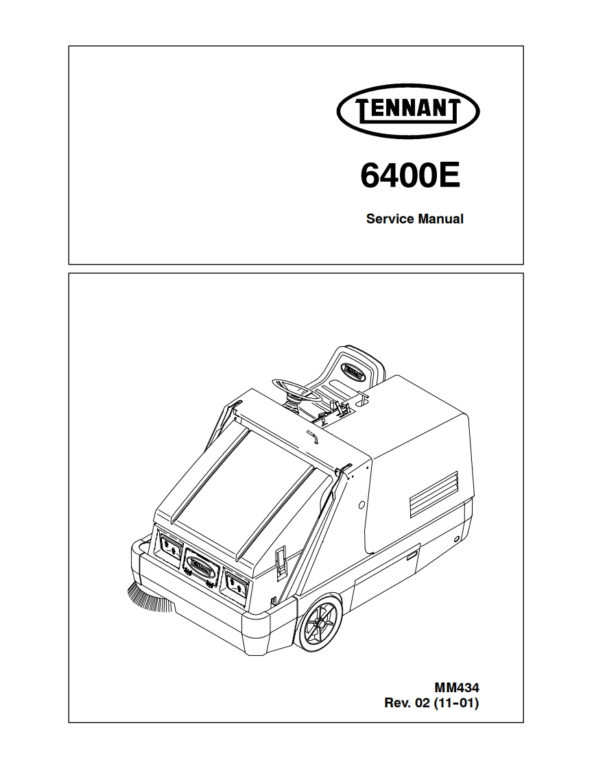 坦能清洗机洗地机tennant-6400e-rider-floor-sweeper-service-manual维修手册含电器原理图-找手册网