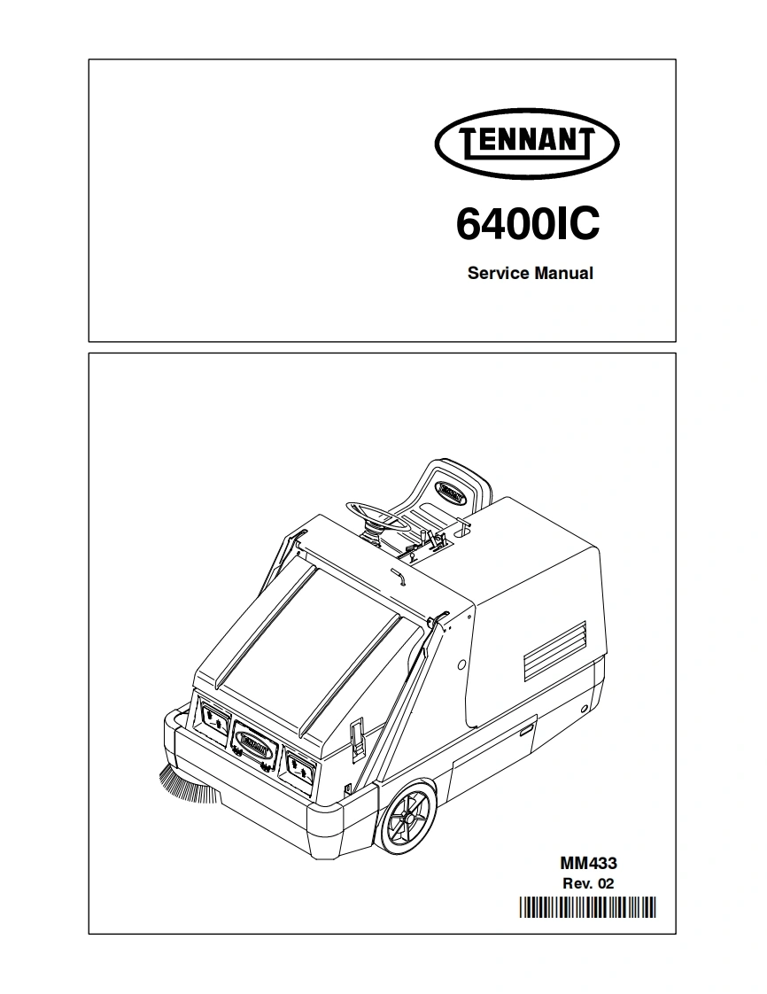 坦能清洗机洗地机tennant-6400ic-rider-floor-sweeper-service-manual维修手册含电器原理图-找手册网