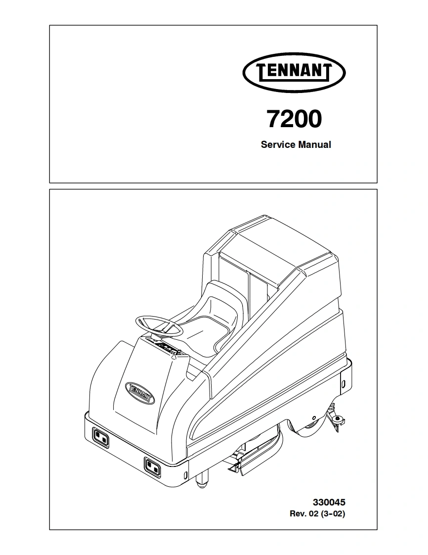 坦能清洗机洗地机tennant-7200-rider-floor-scrubber-service-manual维修手册含电器原理图-找手册网
