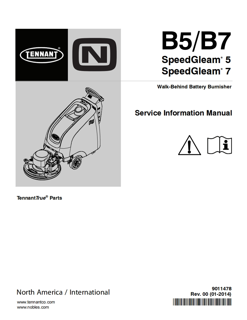 坦能清洗机洗地机tennant-b5-b7-walk-behind-floor-burnisher-service-manual维修手册含电器原理图-找手册网