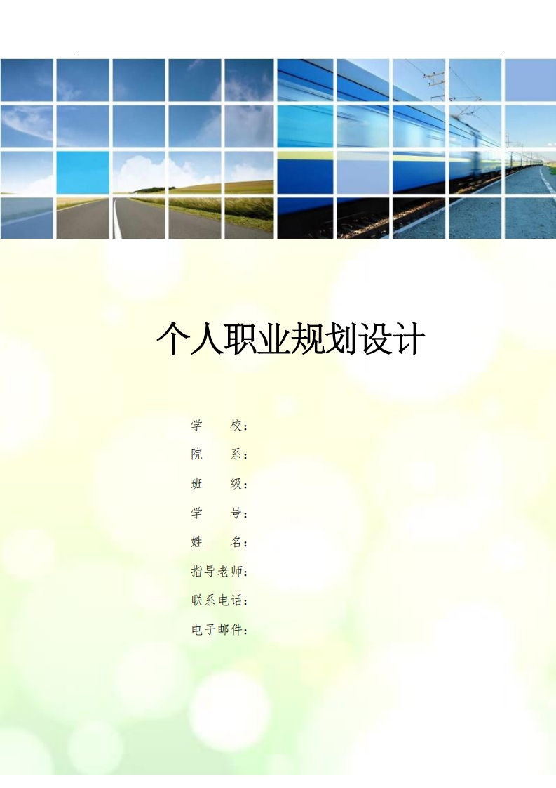 大学生职业生涯规划书--平面设计师模板(2)