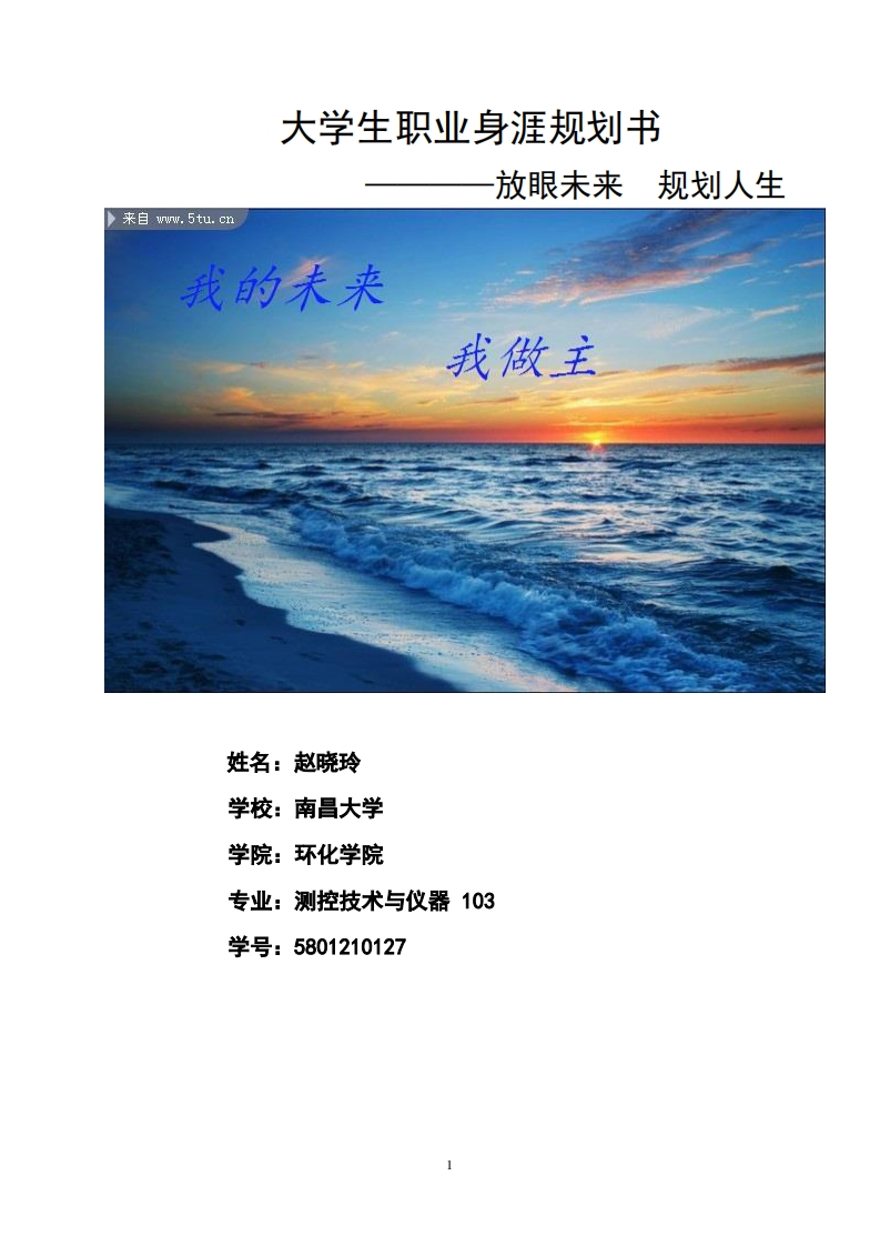 大学生职业身涯规划书