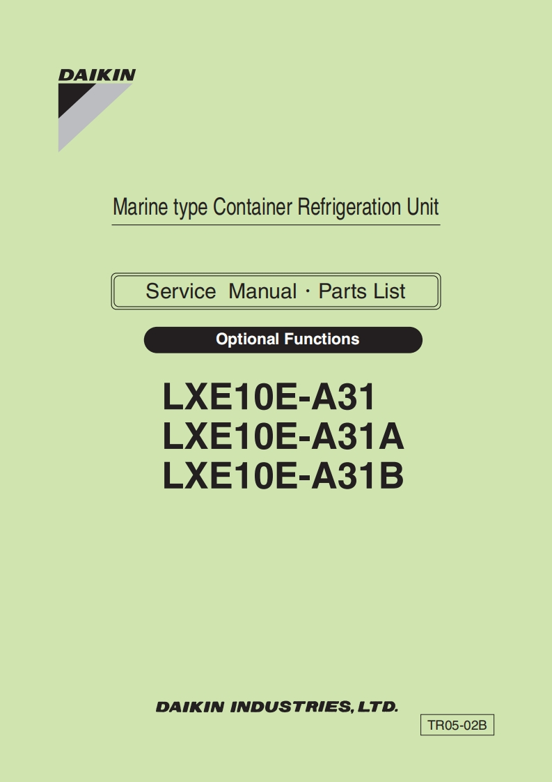 大金LXE10E-A31AB集装箱制冷机组维修手册