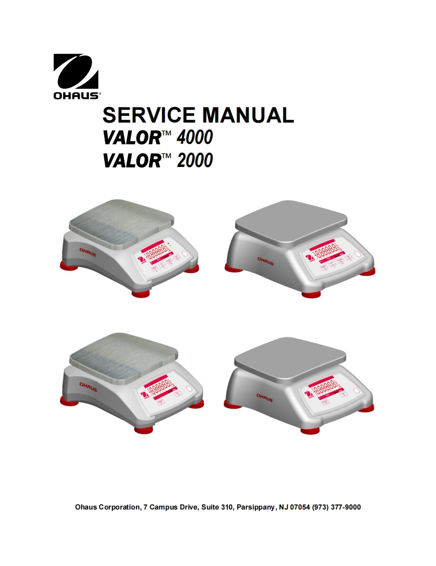 奥豪斯Ohaus-Valor-4000-Technical-Manual电子天平维修手册