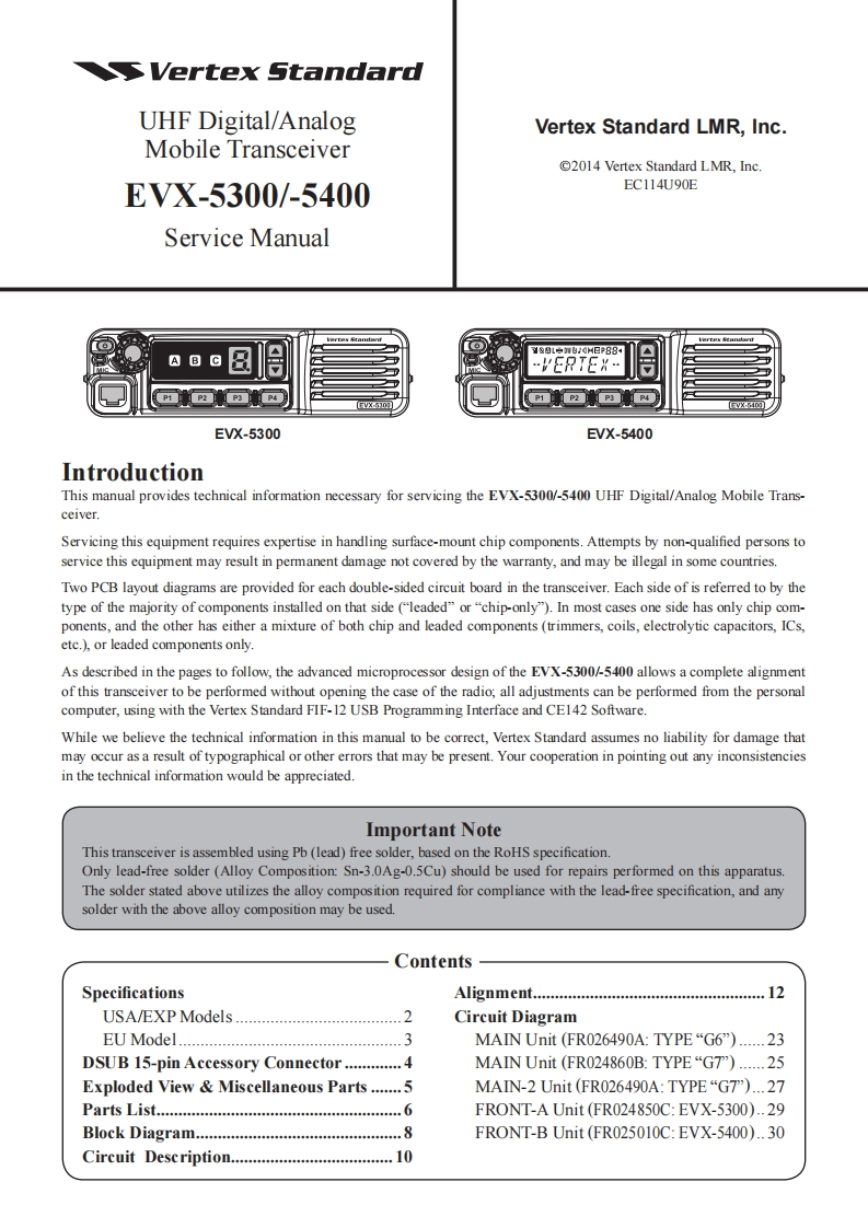 威泰克斯Vertex_EVX-5300_5400_serv维修手册含电器原理图