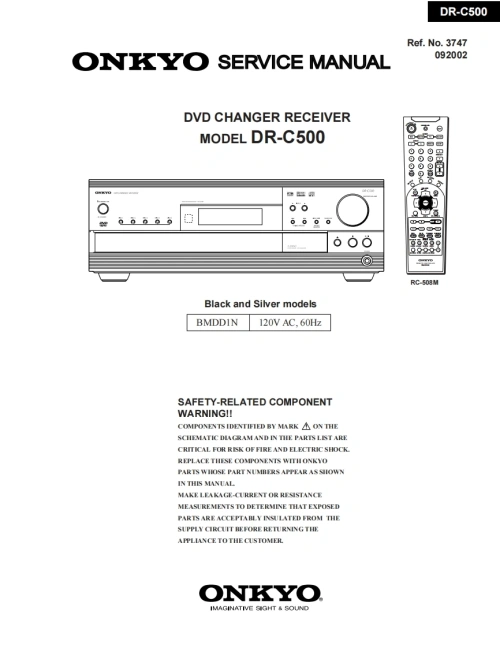 安乔Onkyo---Drc500Jp-Sm(temp)维修手册含电器原理图