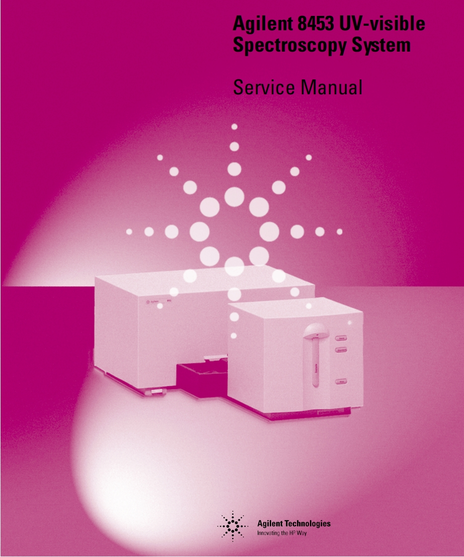安捷伦8453紫外可见分光光度计维修维护手册-Service-manual操作说明书手册