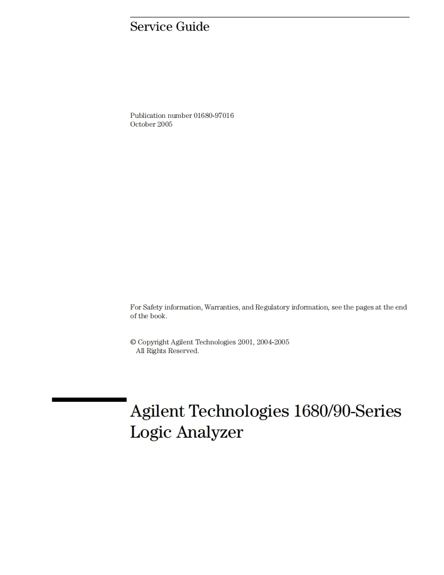 安捷伦HP-1680-Series-Service维修手册含电器原理图