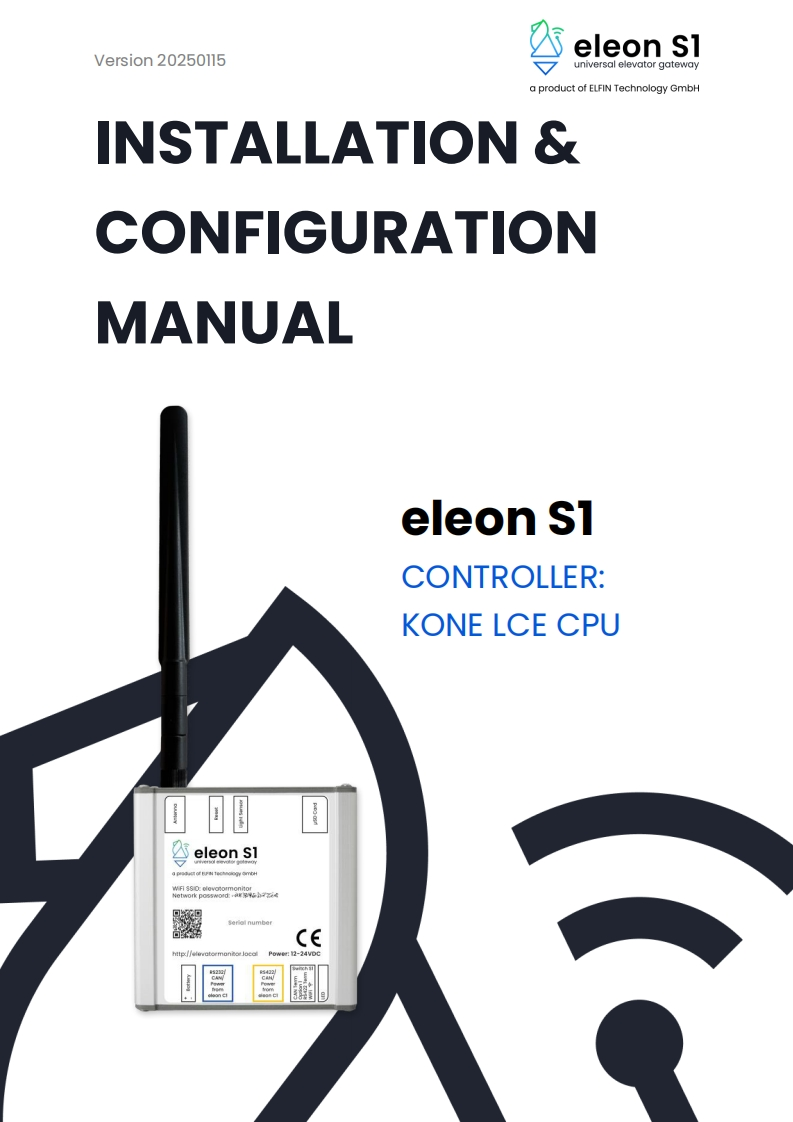 安装说明书手册-KONE-LCE-CPU-20250115