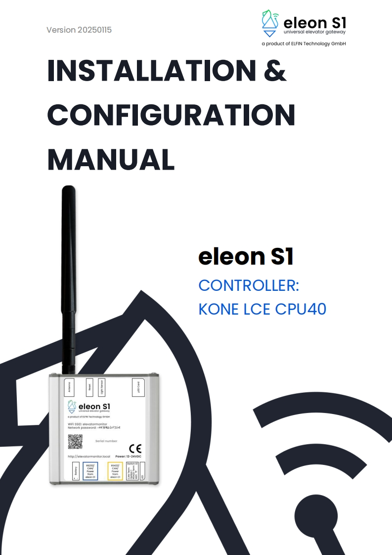 安装说明书手册-KONE-LCE-CPU40-20250115