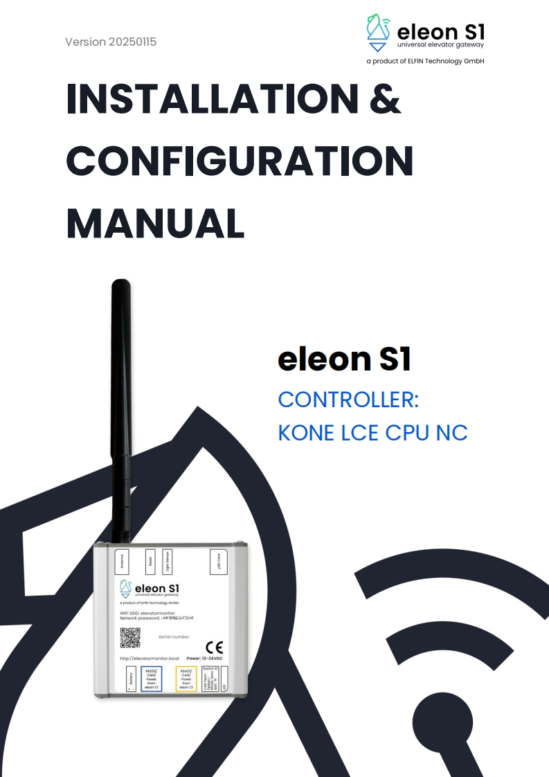 安装说明书手册-KONE-LCE-CPUNC-20250115