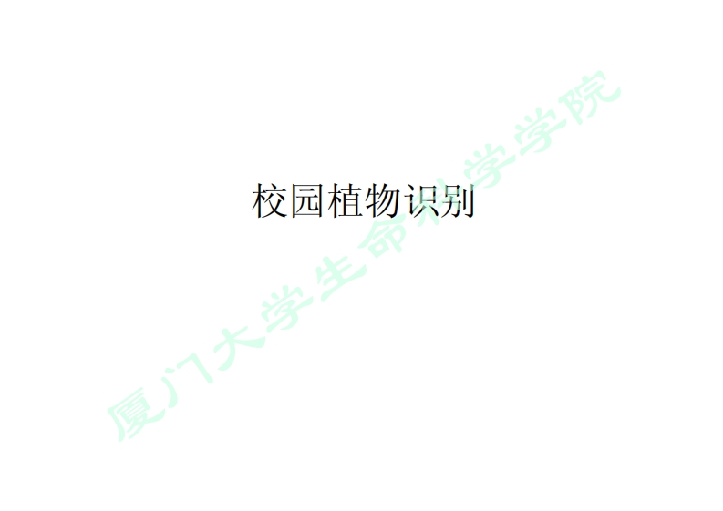 实验十二：校园植物的分类与鉴别课件