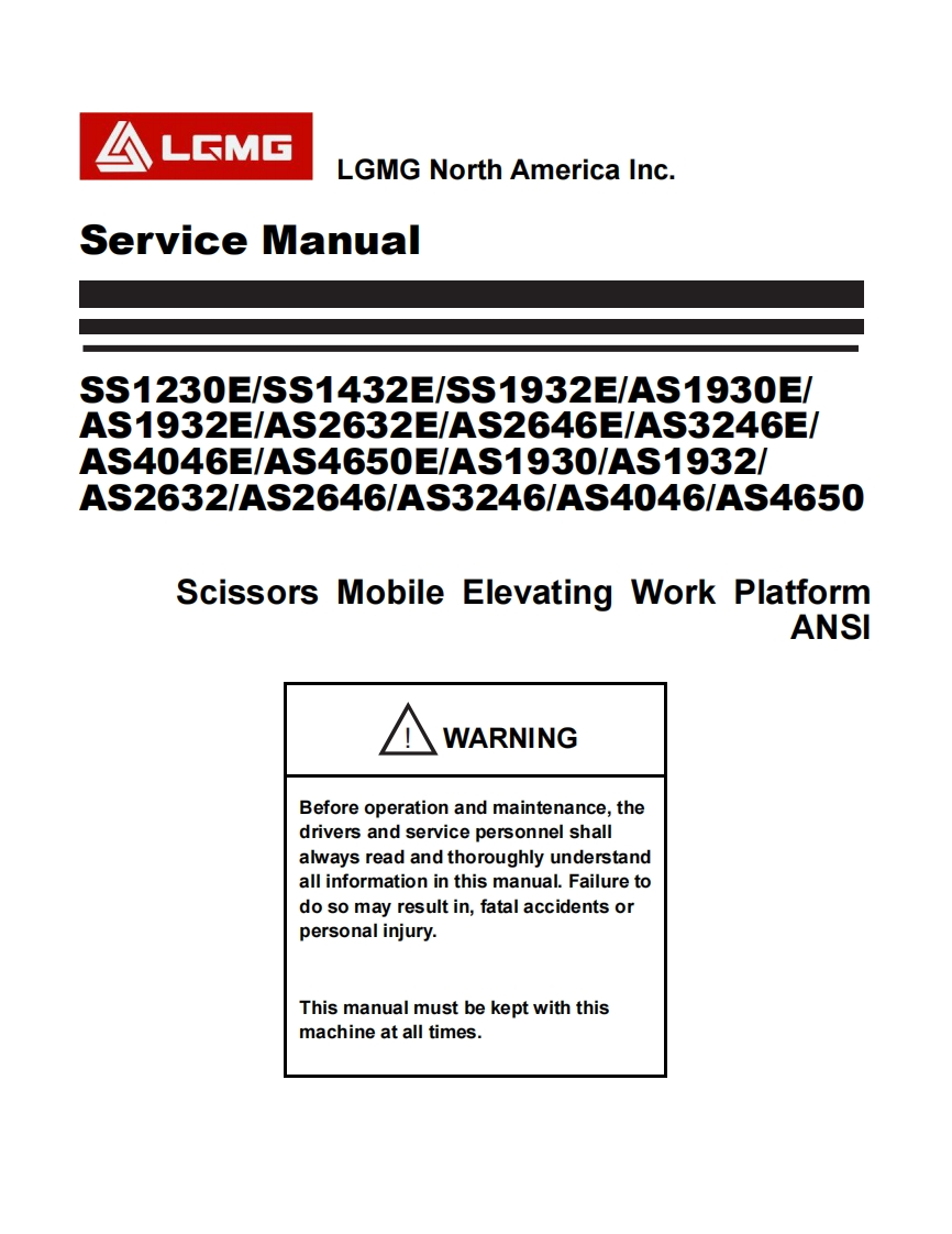山东临工S1230E1SS1432E1SS1932E_AS1930E_S1932E_AS2632E1AS2646E_AS3246E1S1930_AS19321S4046EIAS4650E_A246_AS4046_AS4650S26321AS2646_AS3_levatingWorkPlatformScissorsMobileANS移动升降作业平台维修手册