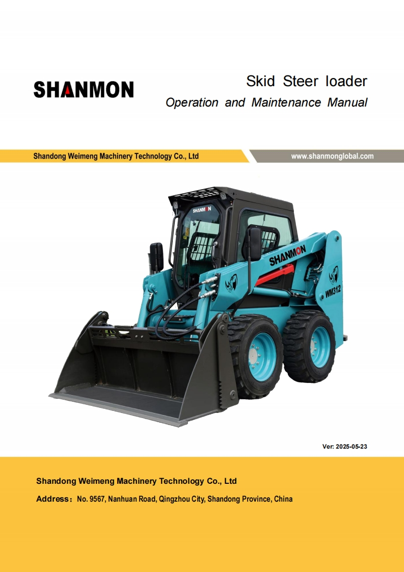 山东威猛Shanmon-Skid-Steer-Loader-Maintenance-Manual维修维护说明书手册
