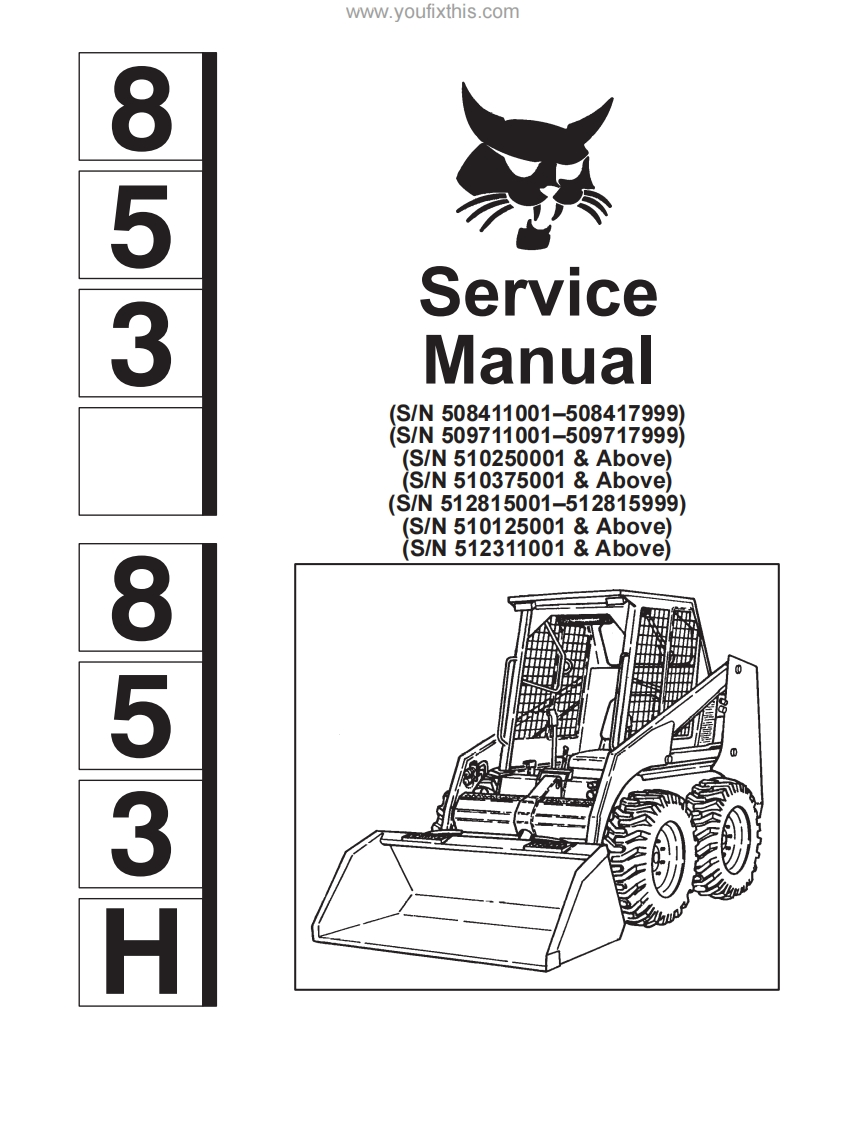 山猫装载机Bobcat_853_维修手册ServiceManual