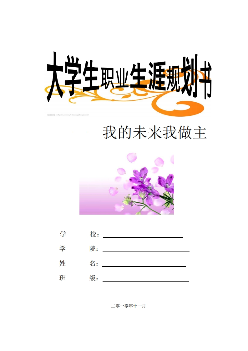 师范类-职业生涯规划书原创