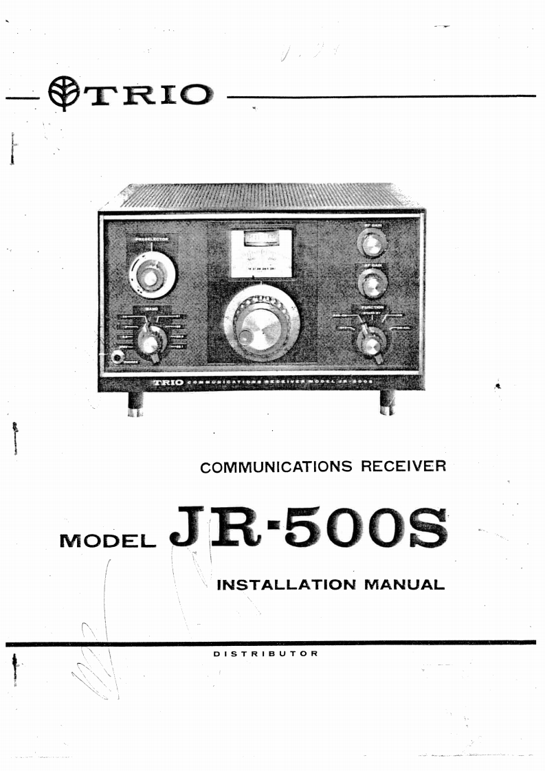 建武Kenwood_JR-500S_Manual操作说明书手册