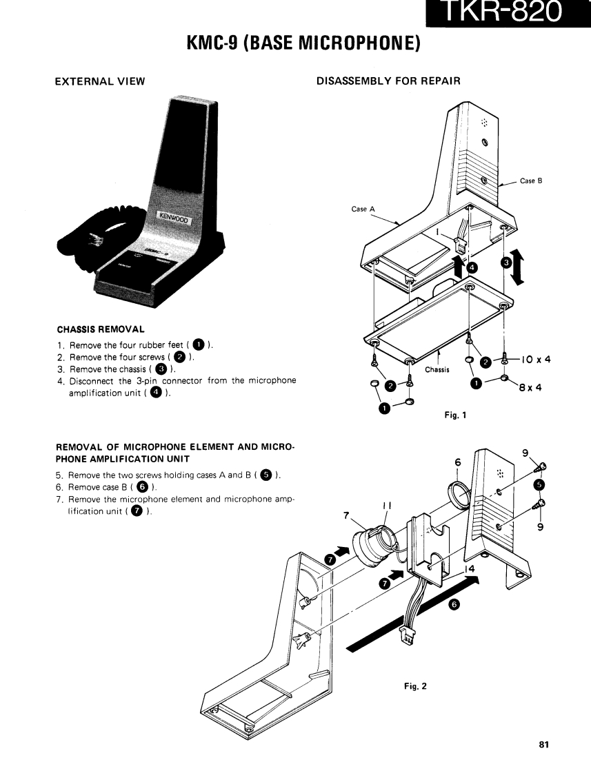 建武Kenwood_KMC-9-Microphone-(Manual操作说明书手册)